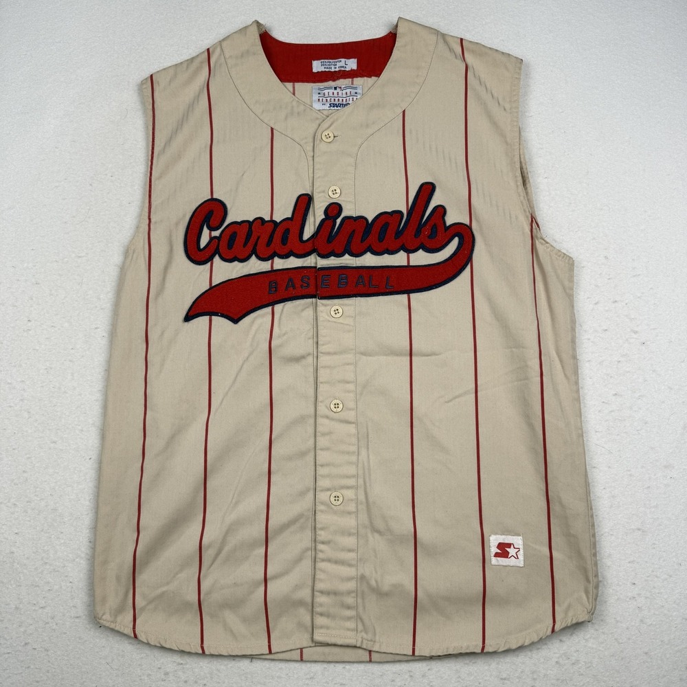 Vintage St Louis Cardinals Jersey Mens Large Beige MLB Baseball Starter 90s